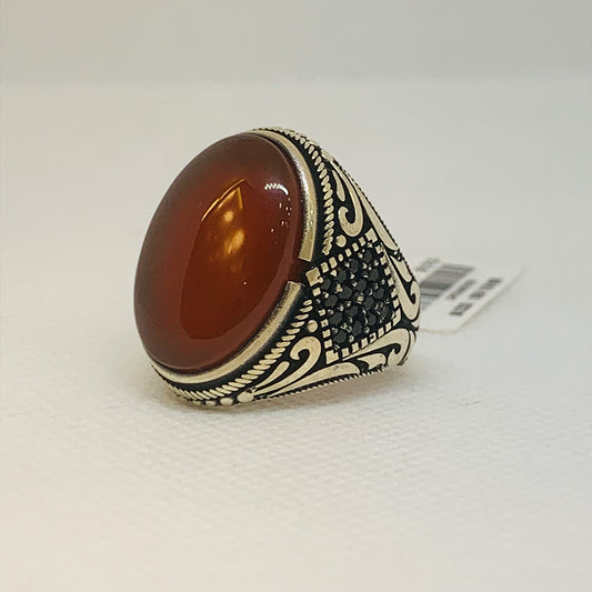 Haqeeq Stone Silver Ring