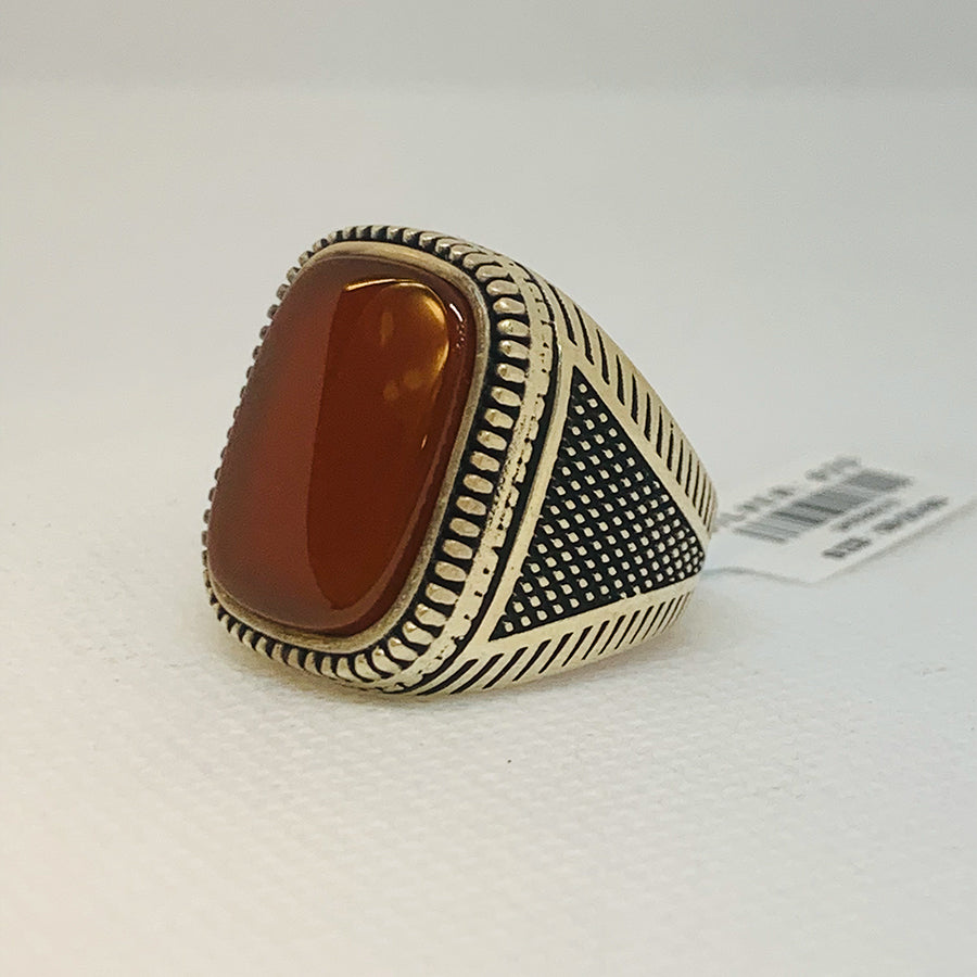 Haqeeq Stone Silver Ring