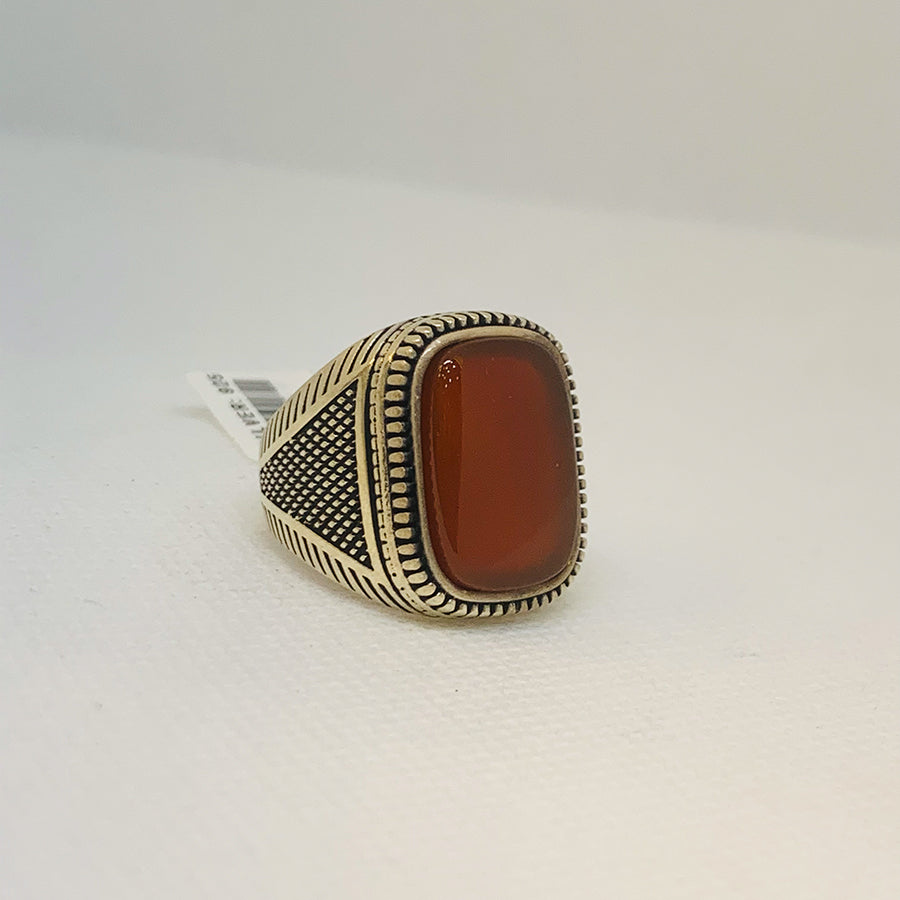 Haqeeq Stone Silver Ring
